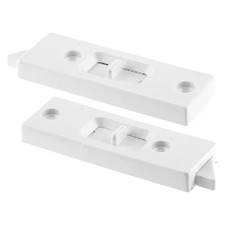 White Vinyl Vertical Hung Sliding Window Lock 2-pack
