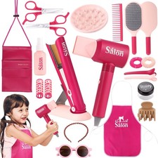 Pretend Hair Salon Toys for Girls,Pretend Makeup for Toddlers Dress Up Beauty...