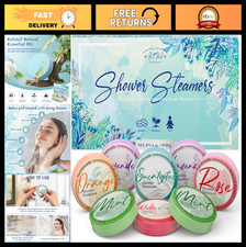 Aromatherapy Shower Steamers 8 Pack - Natural Essential Oils for Home Spa Relaxa