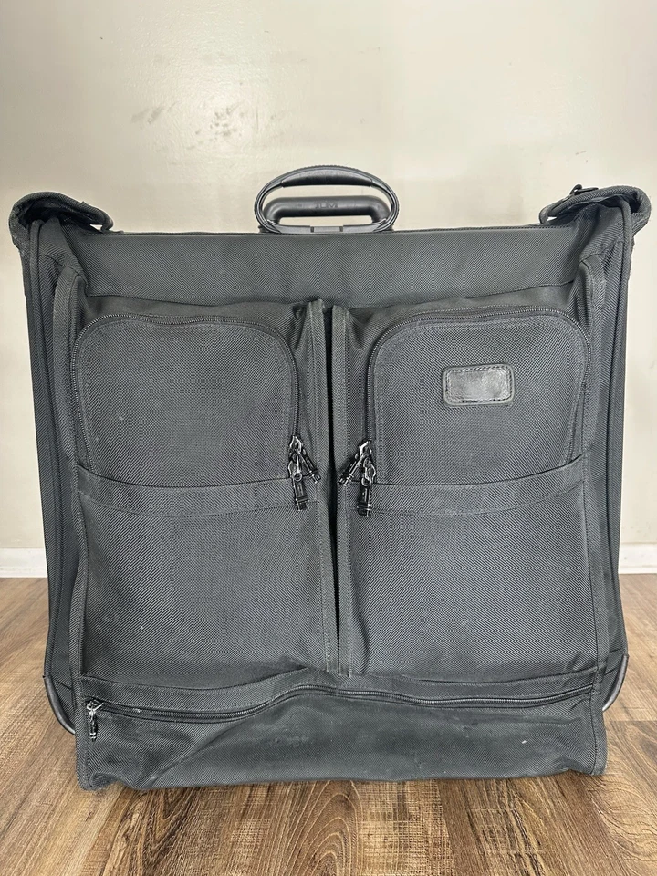 Tumi Black Alpha Wheeled Garment Bag 2233D3 Extended Trip RollingWardrobe - Image 2 of 4