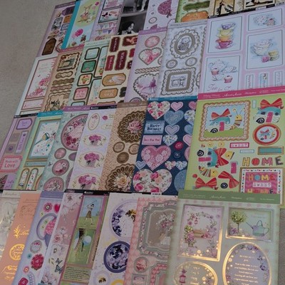 30 Hunkydory / Kanban gemischt A4 Topper / Decoupage Stanzblätter für Kartenherstellung