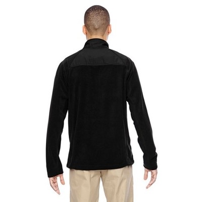88215 North End Men's Excursion Trail Fabric-Block Fleece Jacket Black
