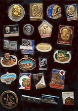 Lot of 23 USSR & RF  space lapel pins/Badges cosmos_TSIOLKOVSKY
