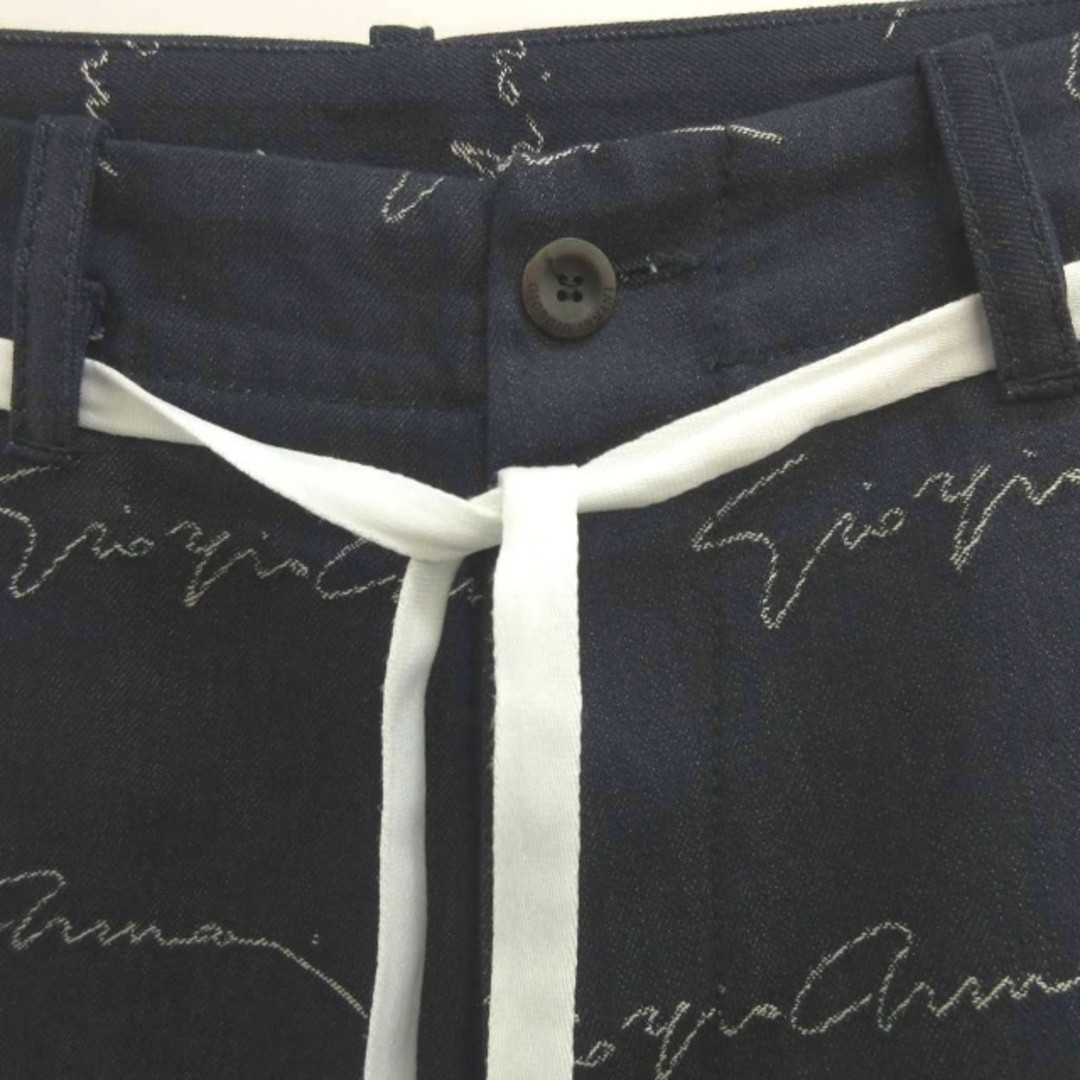 GIORGIO ARMANI Denim Wide Pants Logo Total Pattern Recent Model Jeans 48 Used 7f image 5