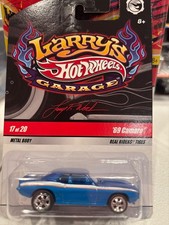 Hot Wheels Larrys Garage 1720 69 Camaro In Blue - Chase Initials Base