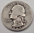 *SILVER* 1943-D  Washington Quarter - 90% Silver