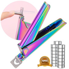 Chameleon Premium Nail Clippers with Magnets Sizers for Acrylic Nails, Artificia
