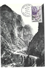 CARTE MAXIMUM  ALGERIE 1960  LES GORGES DE KERRATA