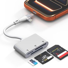 XD Card Reader for Lightning/USB C, 3 in 1 SD Card Reader, XD/SD/TF XD Pictur...