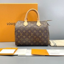 Louis Vuitton Speedy 25 Monogram Canvas Top Handle Satchel Bag