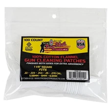Pro-Shot Cotton Cleaning Patches For .22-.270 Caliber 11/8" Square 100 Count 101