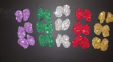 NWT Lot of 3 Pair Sequin Cloth Rosettes Dance Pageant Craft Choose 1 Color