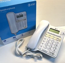AT&T CL2909 Corded Phone with Speakerphone and Caller ID/Call Waiting White