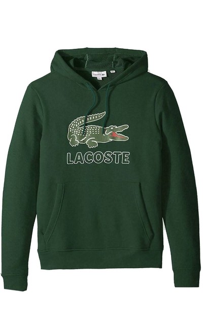 lacoste men's hooded fleece sweatshirt