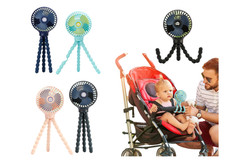 Mini Handheld Personal Portable Fan Baby Stroller Car Seat USB Flexible Tripod