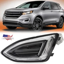 Left LED Bumper Clear Fog Light Lamp DRL For 2015-2018 Ford Edge Driver LH Side