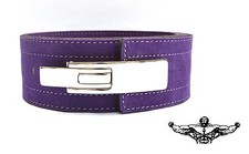 Quest Varsity Lever Belt Weightlifting Powerlifting Strongman - PURPLE