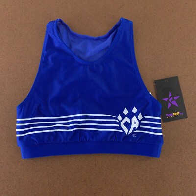 Rebel Athletic Women's Adult Size XS Blue The Best of the Best Sports Bra NWT