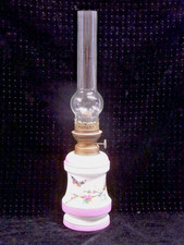 🇫🇷 LAMPE A PÉTROLE PORCELAINE LOUIS PHILIPPE DÉCOR PAPILLONS OIL LAMPE