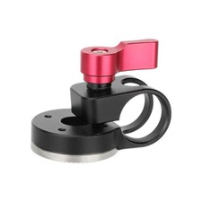 CAMVATE 19mm Rod Rail Clamp with ARRI-Style Rosette Adapter Red Locking Knob
