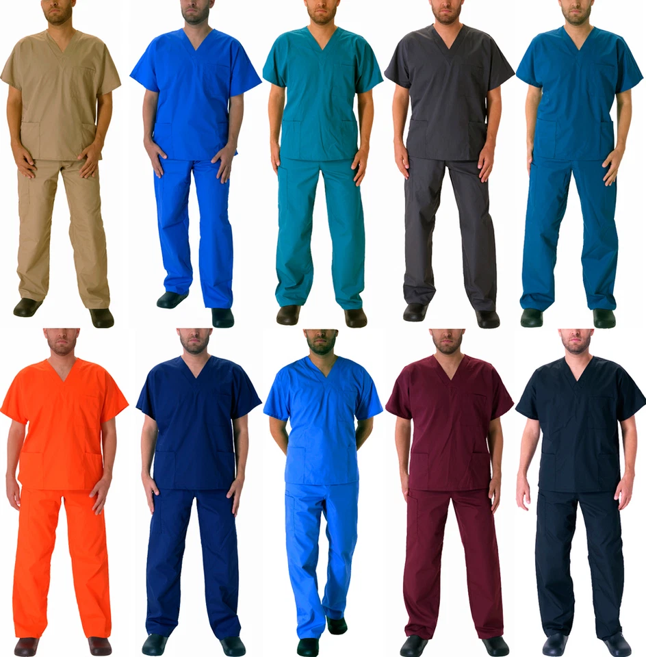 Ropa de Trabajo Natural Para Hombres Auténtico EDS Unisex Uniforme Médico Carga Conjunto Exfoliante Foto 2 de 4