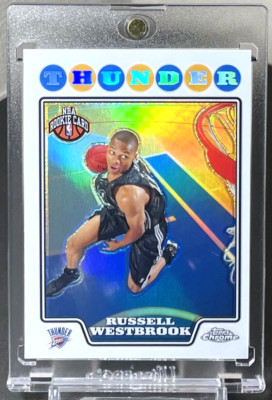 Russell Westbrook 2008-09 Topps Chrome RC #184 Refractor Thunder