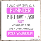 Funny Birthday Card Mum Sister Aunt Friend Grandma Son Humour Joke 40th 50 60 70