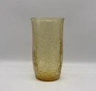 Anchor Hocking Yellow Flower Glasses Cups Vintage