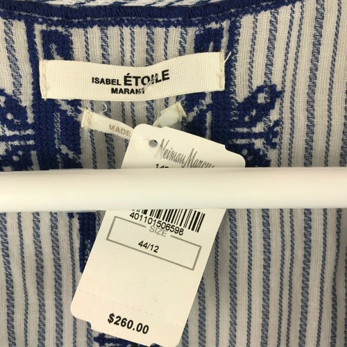 New NWT Etoile Isabel Marant Judith Tank Top Tassels FR 44 US 12 Striped Blue - Picture 5 of 6