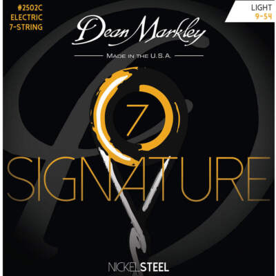 Dean Markley Custom Light 9-54 Nickel Stahl elektrische Signatur Serie 7 Saiten S