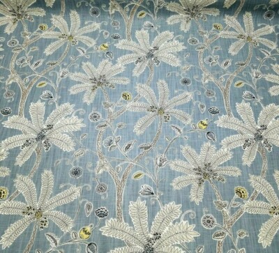 Indienne Ink Mineral BTY Robert Allen 100% Cotton Slub Duck 54'' Wide Gray Fern