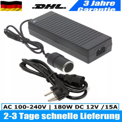 230V Auf 12V KFZ Netzadapter Netzteil 15A 180W Spannungwandler 120W 15A DE DHL