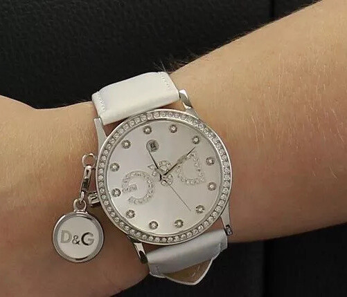 D&G Dolce & Gabbana Diamanté Crystal White Watch s-l400.jpg main image 2