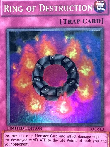 yugioh IOC-SE3 RING OF DESTRUCTION Ultra Rare Limited Edition NEAR MINT - Picture 2 of 3