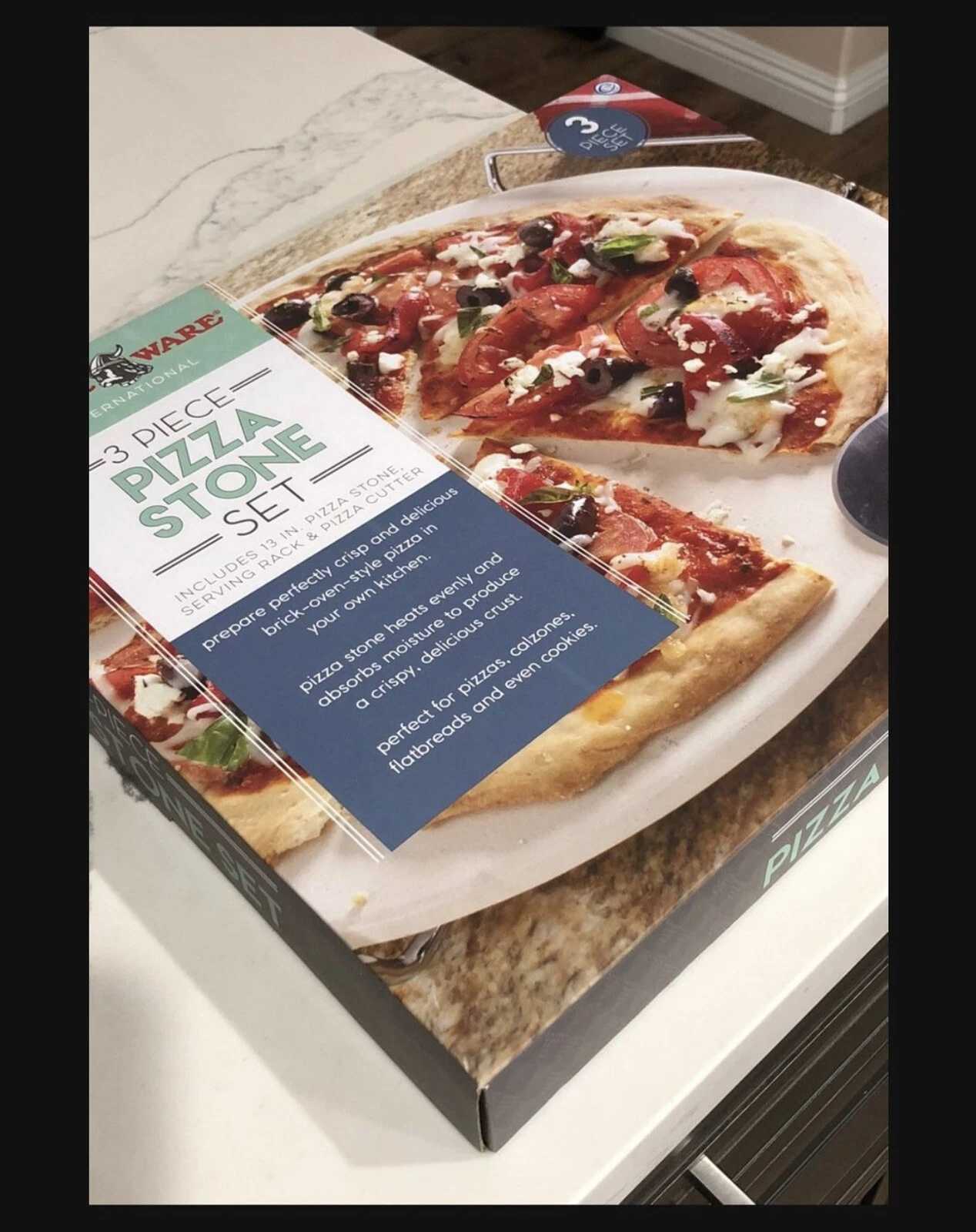 Pizza Stone Plate Gift Set