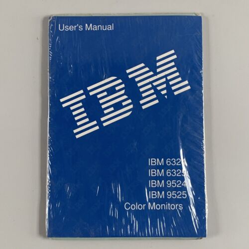 IBM Color Monitor Manual de Usuario IBM 6324 6325 9524 9525 DE COLECCIÓN AÑOS 80 SELLADO - Imagen 2 de 4