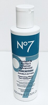 No7 Protect & Perfect Intense Advanced Dual Action Cleansing Water 6.7 Oz, New
