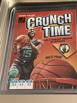 2019-20 Panini Donruss - Crunch Time Press Proof #17 Kemba Walker