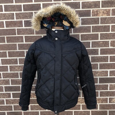 The North Face Black Women s Move Down Jacket Full Zip 500 Ski Coat L - DAMAGED