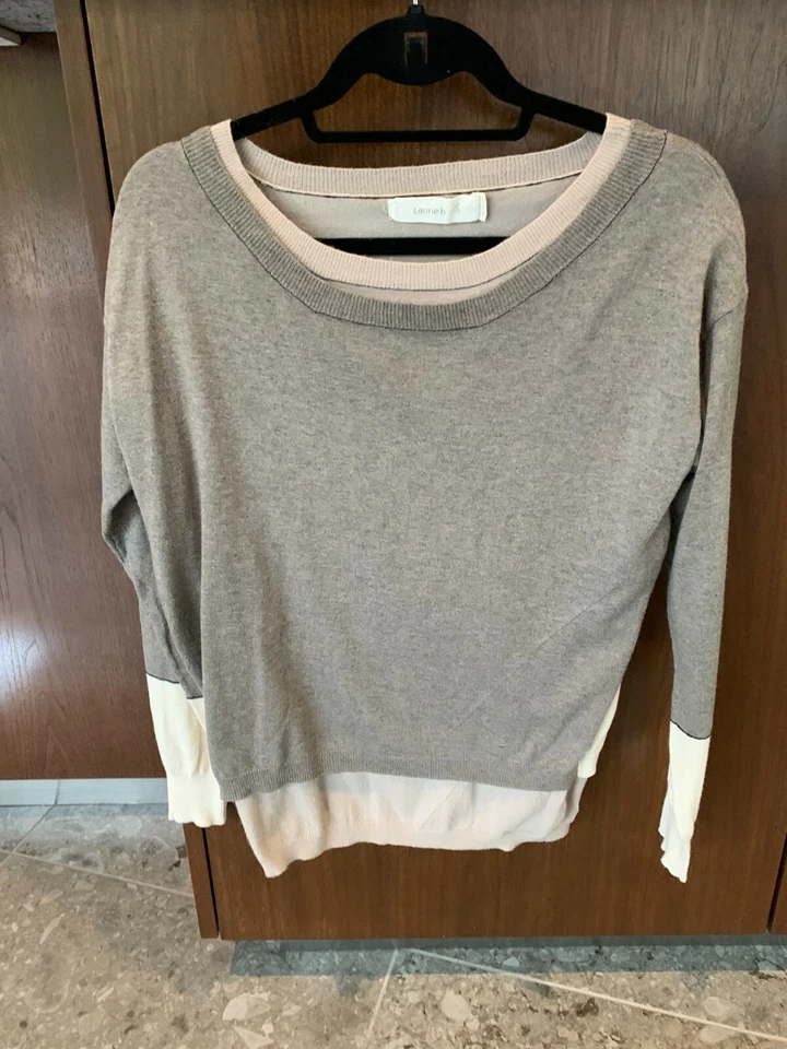 Laurie B 女式长袖分层毛衣,尺寸:小号 — 第 2/4 张图片