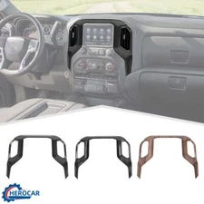 Dash Center Console Navigation Screen Panel Cover Trim For Chevy Silverado 2019+