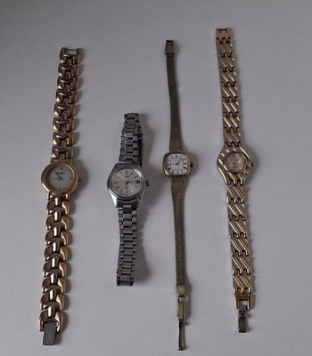 Konvolut 4 Vintage Damenuhren - Citizen, Regent, ZentRa, M. Delaby - ungetestet