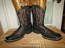 Ariat 10007845 Multi Color Leather Tombstone Cowboy Western Boots Boys Size 5