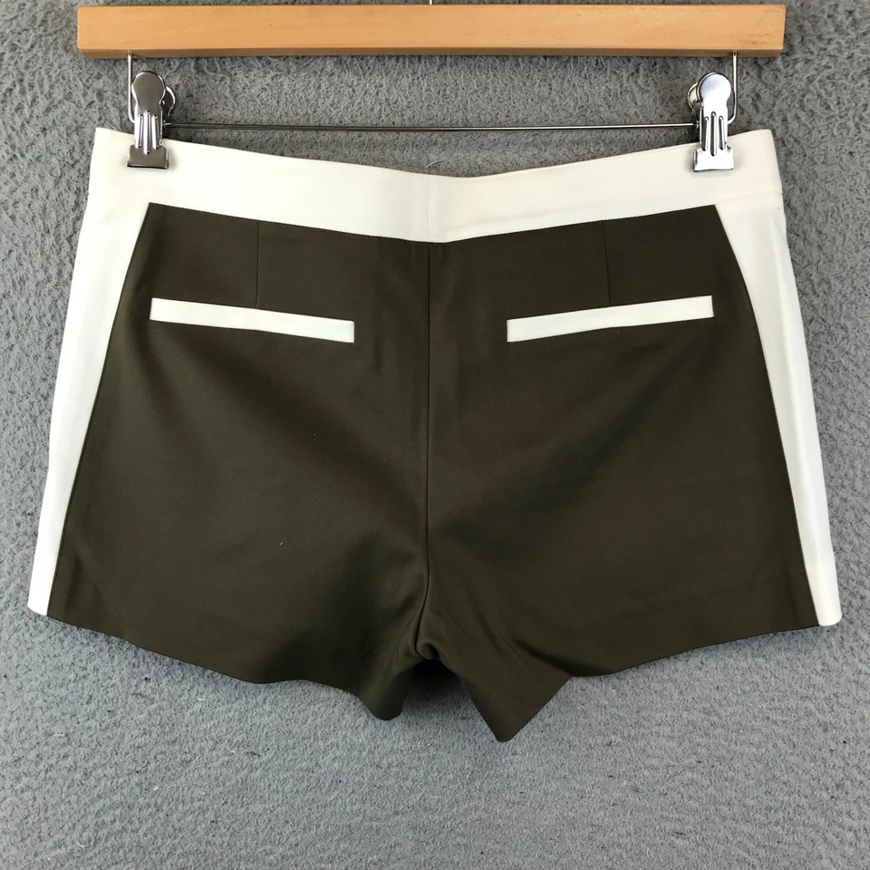 Nuevo Pantalón Corto Club Monaco Verde Oliva y Crema Mezcla Algodón Liz 4 Foto 2 de 4