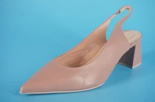 AGL Dodi Beige Leather Slingback Pumps SZ 37 Pointed Ankle New $440
