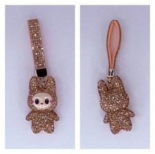 Gold Rhinestone Bling Mini Monster Crystal Purse Or Bag Charm, Keychain.