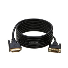 DVI-D Dual Link Cable 25FT Male to Male 5Gbps High-Speed Black Connector