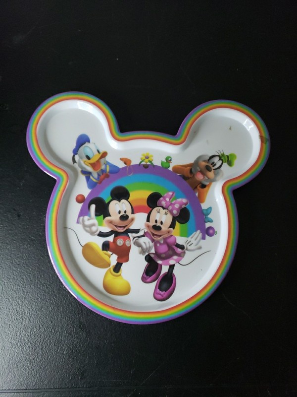 Disney Mickey Mouse Clubhouse kids' plate by Kcare in the shape of Mickey's ears