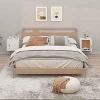 Nachttische Wand 2Er Set Weiß 50X30X47 Cm