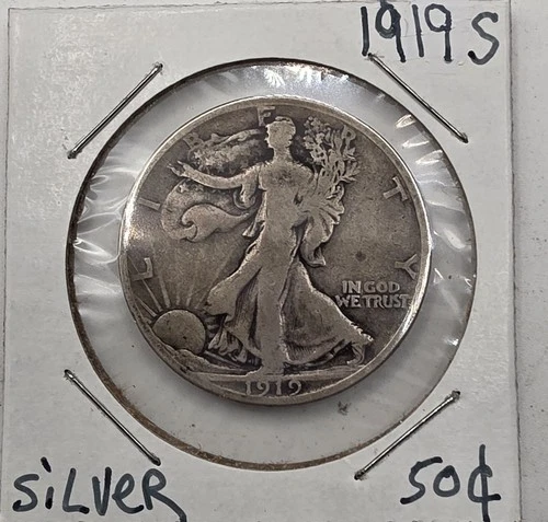 1919-S《SEMI KEY》 *SILVER*  Walking Liberty Half Dollar  GREAT WAY TO BUY SILVER